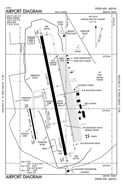DYESS AFB - Airport Diagram