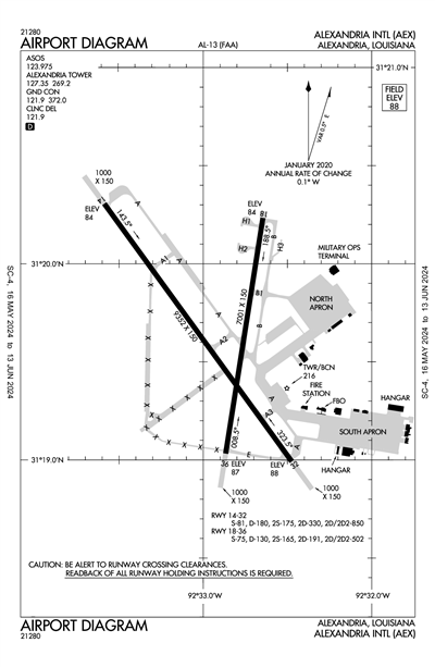 ALEXANDRIA INTL - Airport Diagram