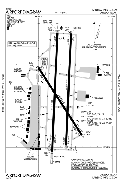 LAREDO INTL - Airport Diagram