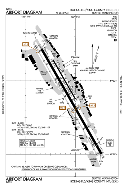 BOEING FLD/KING COUNTY INTL - Airport Diagram