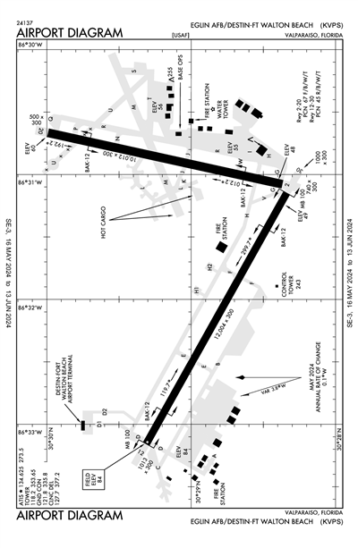 EGLIN AFB/DESTIN-FT WALTON BEACH - Airport Diagram