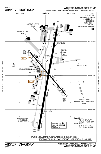 WESTFIELD-BARNES RGNL - Airport Diagram