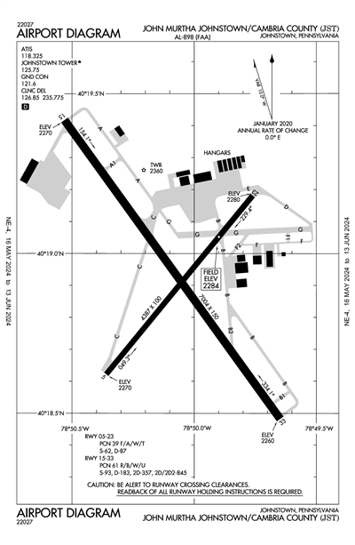 JOHN MURTHA JOHNSTOWN/CAMBRIA COUNTY - Airport Diagram