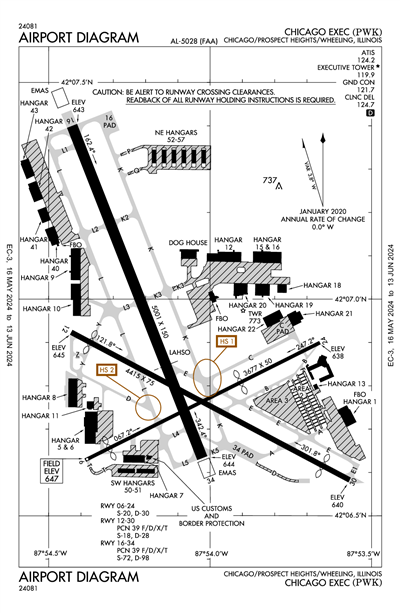 CHICAGO EXEC - Airport Diagram