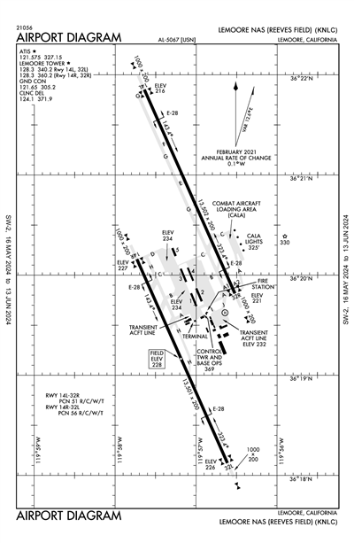 LEMOORE NAS (REEVES FLD) - Airport Diagram
