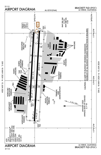 BRACKETT FLD - Airport Diagram