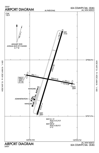 LEA COUNTY/JAL - Airport Diagram