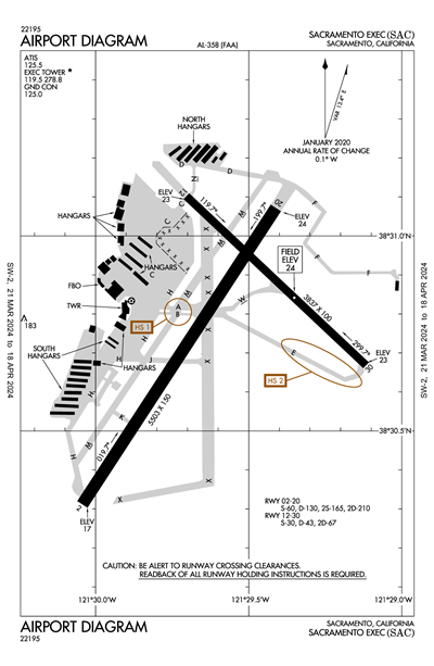 SACRAMENTO EXEC - Airport Diagram