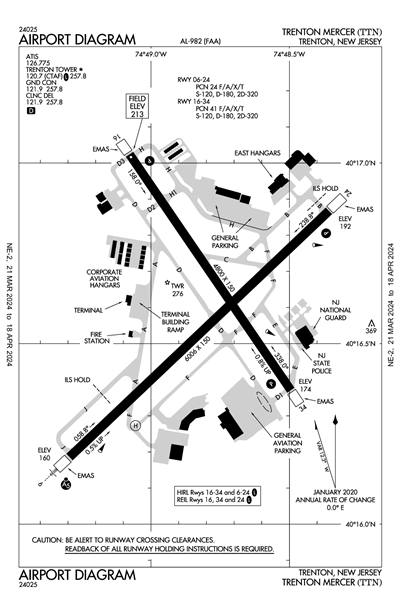 TRENTON MERCER - Airport Diagram