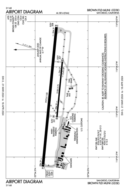 BROWN FLD MUNI - Airport Diagram