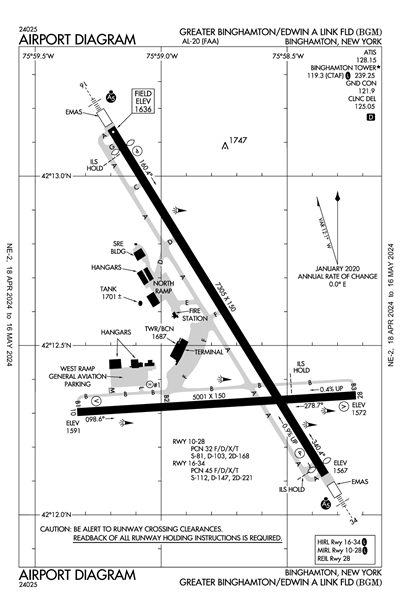 GREATER BINGHAMTON/EDWIN A LINK FLD - Airport Diagram