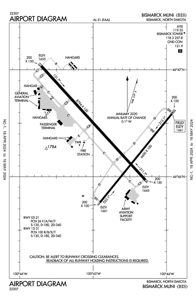 BISMARCK MUNI - Airport Diagram