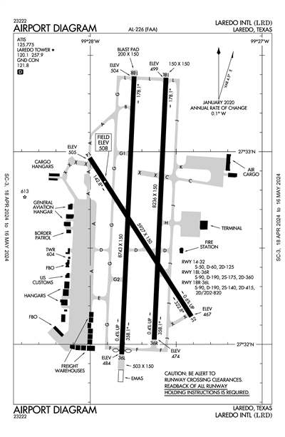 LAREDO INTL - Airport Diagram
