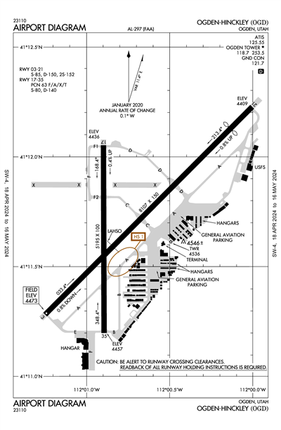 OGDEN-HINCKLEY - Airport Diagram
