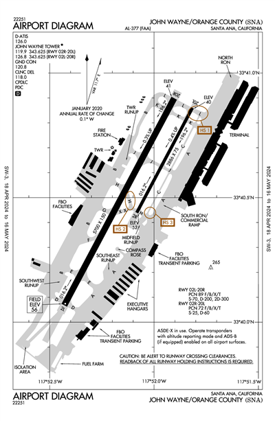JOHN WAYNE/ORANGE COUNTY - Airport Diagram