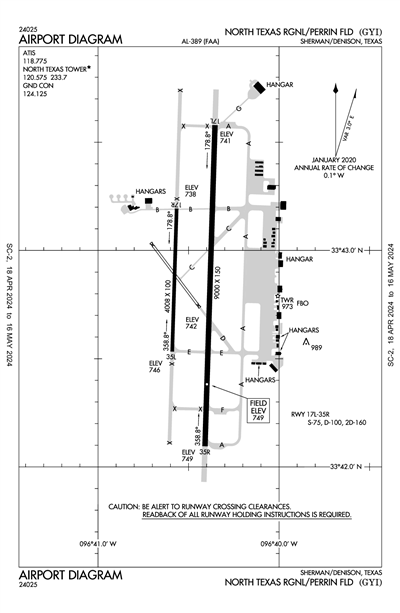 NORTH TEXAS RGNL/PERRIN FLD - Airport Diagram