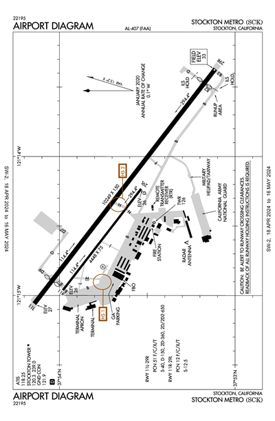 STOCKTON METRO - Airport Diagram