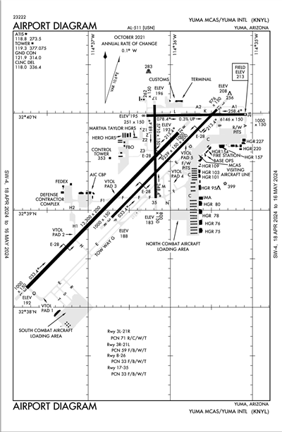 YUMA MCAS/YUMA INTL - Airport Diagram