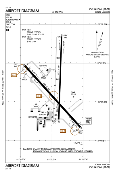 JOPLIN RGNL - Airport Diagram