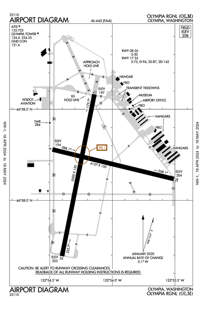 OLYMPIA RGNL - Airport Diagram