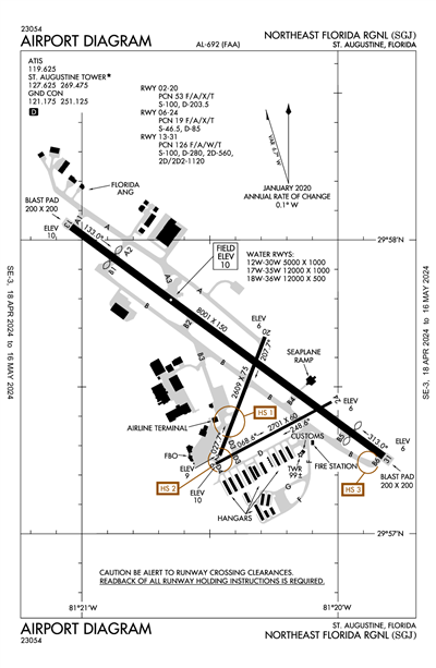 NORTHEAST FLORIDA RGNL - Airport Diagram