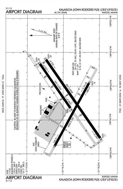 KALAELOA (JOHN RODGERS FLD) - Airport Diagram