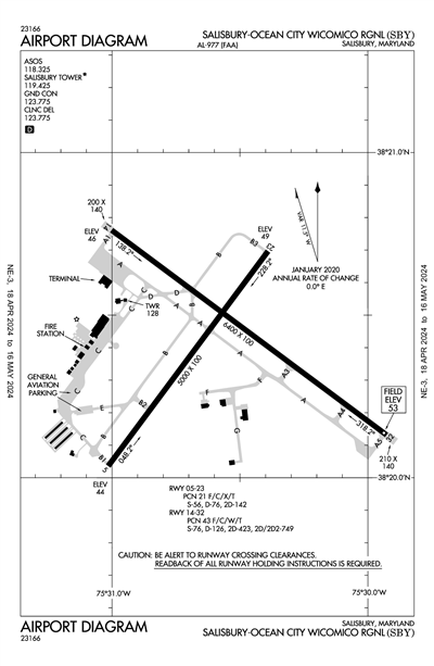 SALISBURY-OCEAN CITY WICOMICO RGNL - Airport Diagram