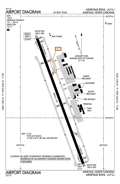 ASHEVILLE RGNL - Airport Diagram