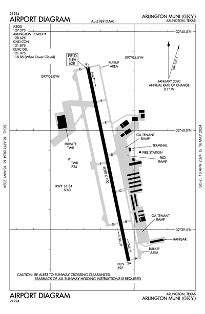 ARLINGTON MUNI - Airport Diagram