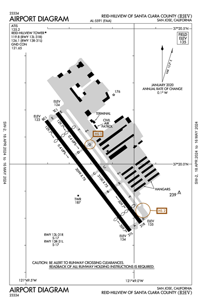 REID-HILLVIEW OF SANTA CLARA COUNTY - Airport Diagram