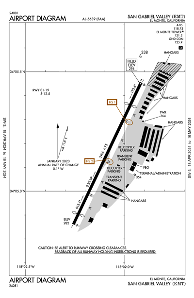 SAN GABRIEL VALLEY - Airport Diagram