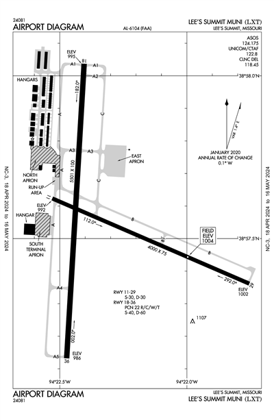 LEE'S SUMMIT MUNI - Airport Diagram
