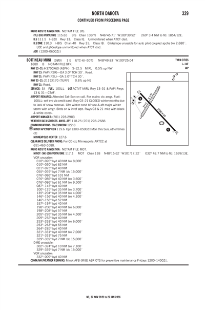 BOTTINEAU MUNI - Airport Diagram