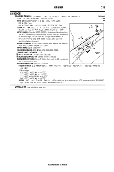 VIRGINIA HIGHLANDS - Airport Diagram