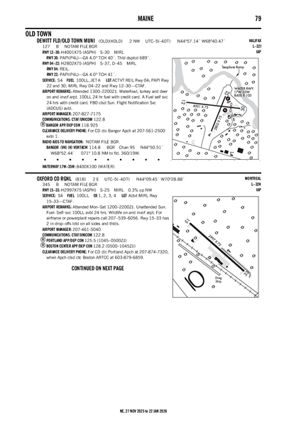 DEWITT FLD/OLD TOWN MUNI - Airport Diagram