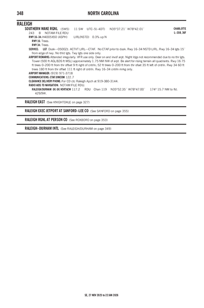 SOUTHERN WAKE RGNL - Airport Diagram