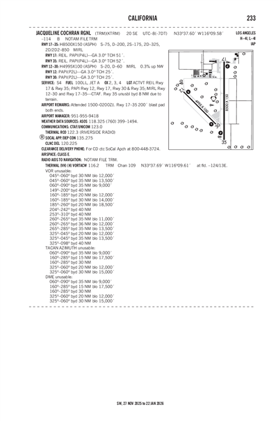 JACQUELINE COCHRAN RGNL - Airport Diagram