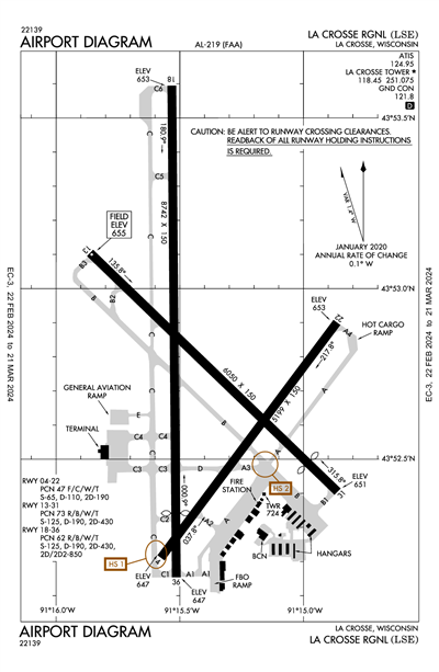 LA CROSSE RGNL - Airport Diagram