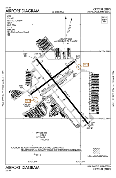 CRYSTAL - Airport Diagram