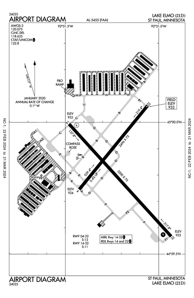 LAKE ELMO - Airport Diagram
