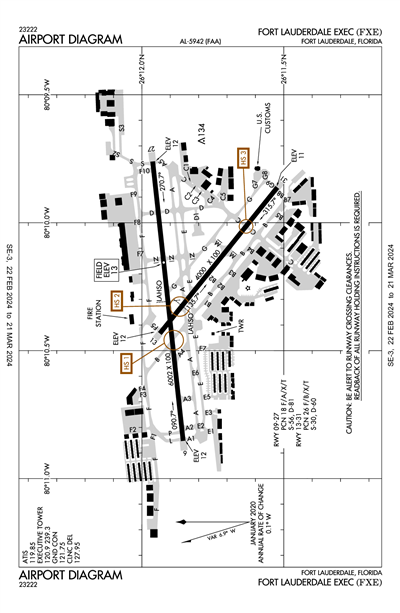 FORT LAUDERDALE EXEC - Airport Diagram