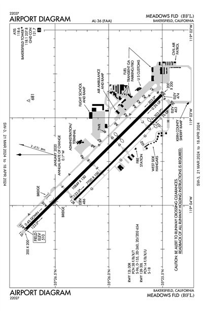 MEADOWS FLD - Airport Diagram