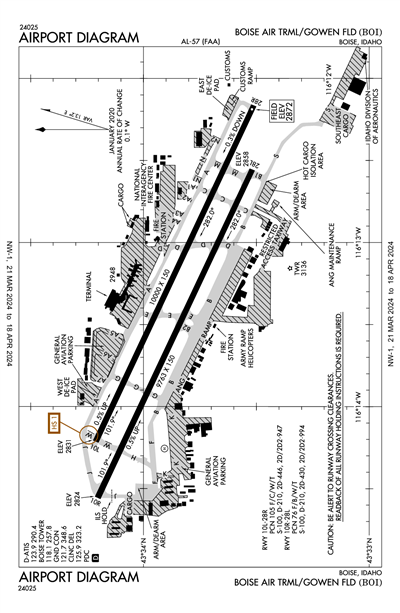 BOISE AIR TRML/GOWEN FLD - Airport Diagram