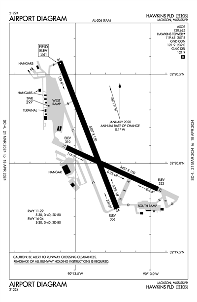 HAWKINS FLD - Airport Diagram