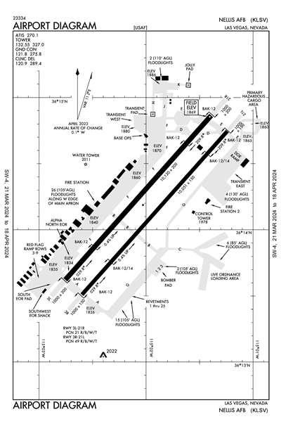 NELLIS AFB - Airport Diagram