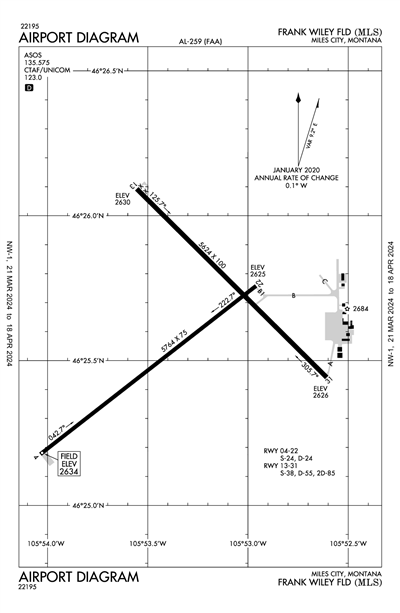FRANK WILEY FLD - Airport Diagram