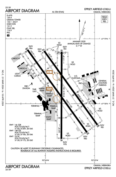EPPLEY AIRFIELD - Airport Diagram