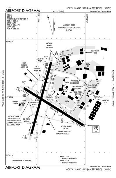 NORTH ISLAND NAS (HALSEY FLD) - Airport Diagram