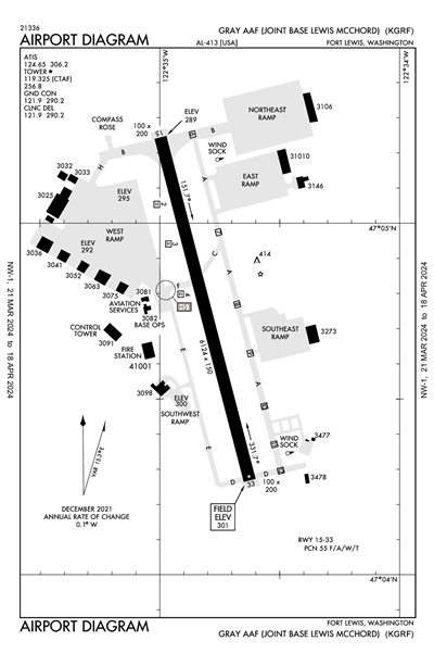 GRAY AAF (JOINT BASE LEWIS-MCCHORD) - Airport Diagram