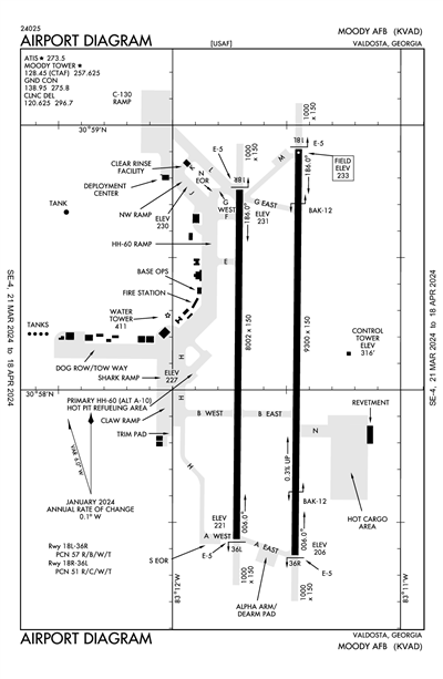 MOODY AFB - Airport Diagram